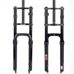 Bucklos mtb garfo 20 26 Polegada fatbike garfo ombro duplo mountain bike suspensão pneu gordo garfo de ar da bicicleta para neve praia - Image 4