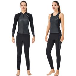 Roupa de mergulho de neoprene masculina calças de surf jaquetas 2mm mergulho subaquático pesca submarina terno kitesurf equipamentos 3m - Image 5