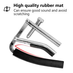 Capo de guitarra profissional acústico, tipo suporte inferior, almofada de borracha embutida, metal, instrumentos de cordas - Image 4