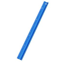 Régua de ferramenta de liga de alumínio, alta precisão, antiderrapante, costura, desenho, engenheiros, ferramenta de desenho, régua azul, 1 peça - Image 5