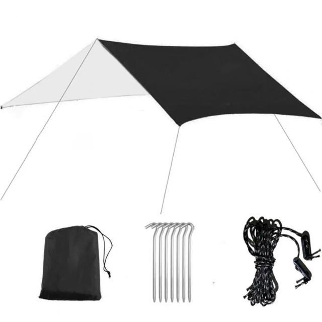 Tenda Compacta Impermeável para Camping com Proteção UV e Instalação Fácil - Inclui Kit de Cravos para Uso Externo