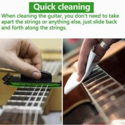 Guitarra elétrica String Scrubber Rub Cleaning Tool, Bass Maintenance Care, Guitar String Cleaner, Acessórios para guitarra acústica - Image 2