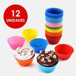 Formas Silicone Mini Cupcake Bolo Muffin Assadeira Kit Com 12 Unidades - Image 2