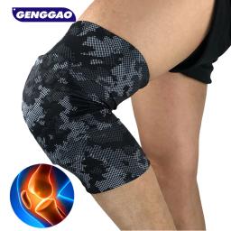 1Pcs Anti-Slip Honeycomb Knee Pads Protector Long Compression Leg Sleeve para Homens Mulheres Adulto Voleibol Baseball Football - Image 1