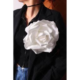 Grande Exagero Alfinete Flor de Espuma para Mulheres, Corsage Elegante, Pinos de Colarinho Y2K, Jóias Casamento, Personalidade - Image 6