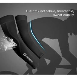 Darevie-manga do braço de ciclismo, aquecedores elásticos altos, proteger UV, equitação ao ar livre, pesca, condução, basquete, 50 SPF, 1 par - Image 4