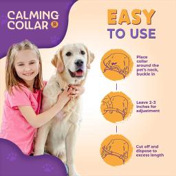 Alça de pescoço calmante ajustável para pet, coleira calma para gato e cachorro, aliviar a ansiedade, remover o restiness, suprimentos de proteção, 1pc - Image 6