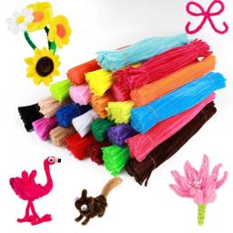 100 pçs 30cm fio torcido chenille hastes limpadores de tubulação criança vara de pelúcia tiras brinquedos educativos material artesanal diy artesanato suprimentos - Image 3