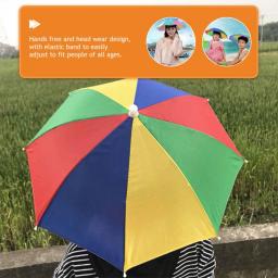 Guarda-chuva de pesca impermeável dobrável, proteção solar, resistente ao vento, espessado ajustável, ao ar livre grande peixe Headwear, 69cm - Image 5
