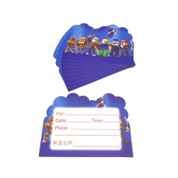 Roblox Cartões De Convite Para Crianças, Decoração De Festa De Aniversário, Tipo De Página Única, Cartões De Papel De Evento, Favores De Meninos, Decoração De Festa, 10PCs - Image 2