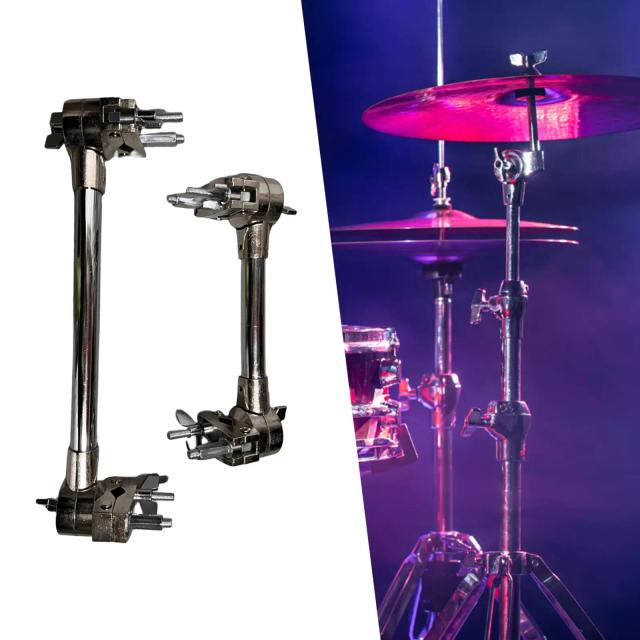 Braçadeira de Dupla Extensão para Drum Set - Proteção Durável e Acessórios de Percussão de Alta Qualidade
