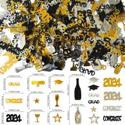 Confete de lantejoula, copo de vinho, chapéu médico, mesa scatter, decoração de festa de graduação 2024, 15g por saco - Image 1