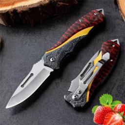 Faca de frutas de aço inoxidável multifuncional, Canivete dobrável, Facas de churrasco portáteis, Cozinha Cozinhando Meat Cleaver, Corte - Image 1