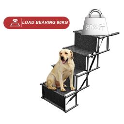 Escada antiderrapante para animais de estimação, escada dobrável para cães para entrar e sair do carro, rampa de escada para animais de estimação ao ar livre, cães grandes e gatos - Image 3