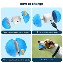 Bola de brinquedo para animais de estimação, brinquedos interativos para cães, design dual mode, gatilho radar durável e seguro, alegre para cães, IP54 - Image 6