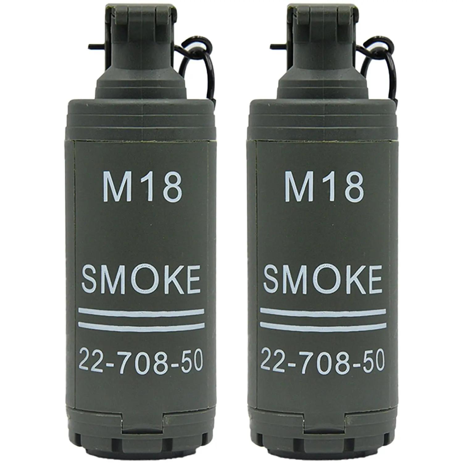 Modelo de granada de airsoft m18, 2 peças, granadas de mão de impacto movidas a mola, brinquedo de plástico, jogo de paintball tático, modelo de dramatização - Image 1