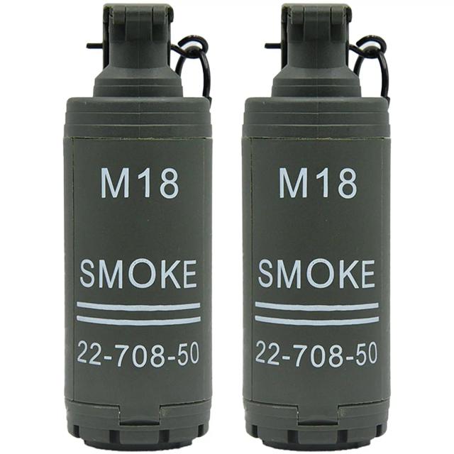 Granada de Airsoft M18 - Conjunto com 2 Peças de Impacto Mola para Brincadeiras Táticas e Paintball