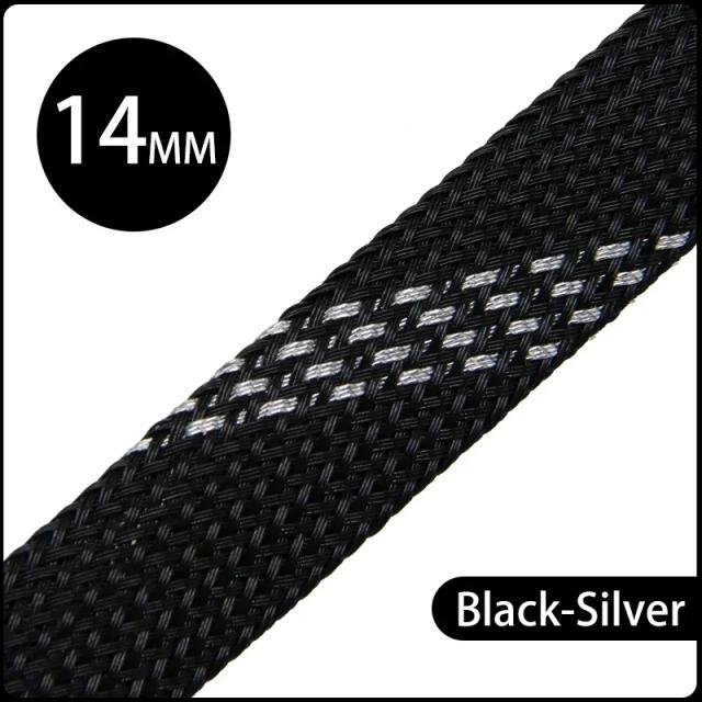Luva Expansível de Alta Densidade para Cabos de Animais de Estimação - Sleeving Protetor de Fios Trançados (1-50m, 14mm)