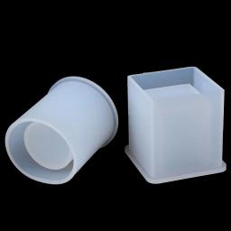 Resina epóxi moldes de concreto, molde da vela, molde do silicone, flor seca, resina artesanato decorativo, DIY armazenamento caneta titular molde - Image 4