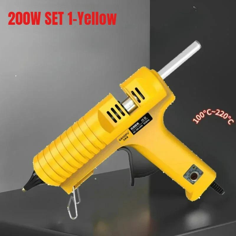 Pistola de Cola Quente 200W Ajustável com Bastões e Bicos 11mm