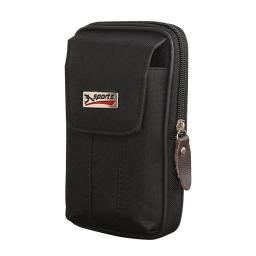 Bolsa de cinto de lona masculina, dupla camada, cintura de corrida, zíper, cinto de fitness - Image 4