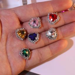 Mini Coração Cristal DIY Acessórios Da Jóia, Pingente De Strass, Decoração De Artesanato, Novo, Tamanho 16x16mm, 10Pcs - Image 5
