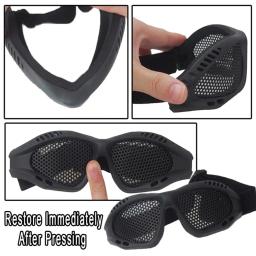 Metal Mesh tático óculos, proteção anti-choque, óculos de segurança, equipamento de ventilador militar, Cs ao ar livre jogo, 0-Type Eyewear - Image 4