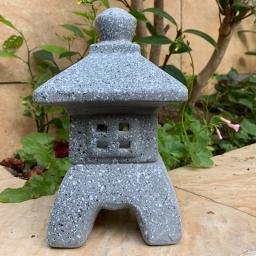 Produtos de decoração pátio japonês cerâmica imitação pedra lâmpada ornamentos imitação mármore vermelho argila japonês jardim lanterna - Image 5