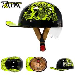 Capacete de motocicleta para homens e mulheres, boné Moto Half, capacete ciclismo, novo - Image 1