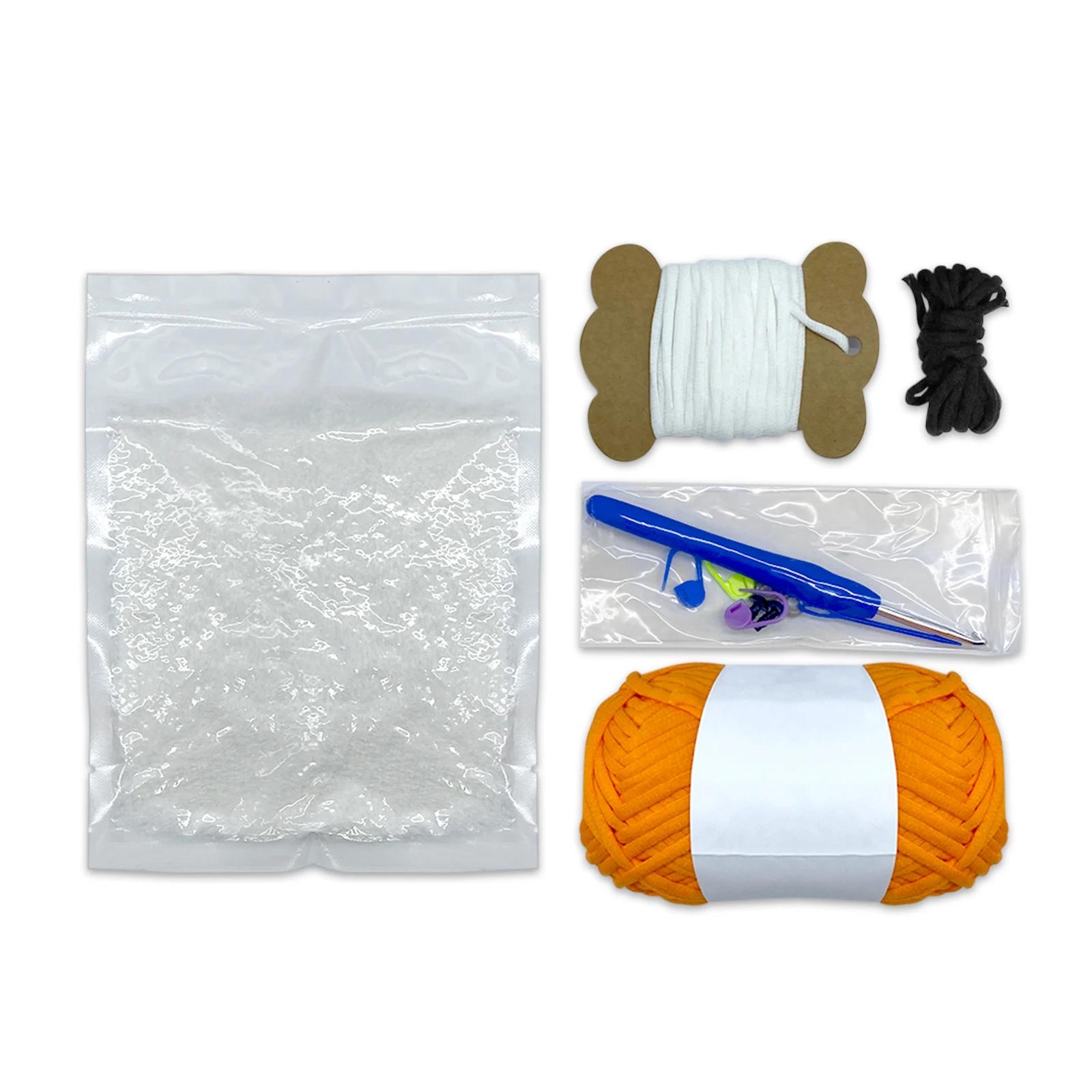 Kit de crochê para crianças, fio de tricô de algodão, agulhas de rosca, ferramentas de tricô, artesanato animal para iniciantes - Image 1