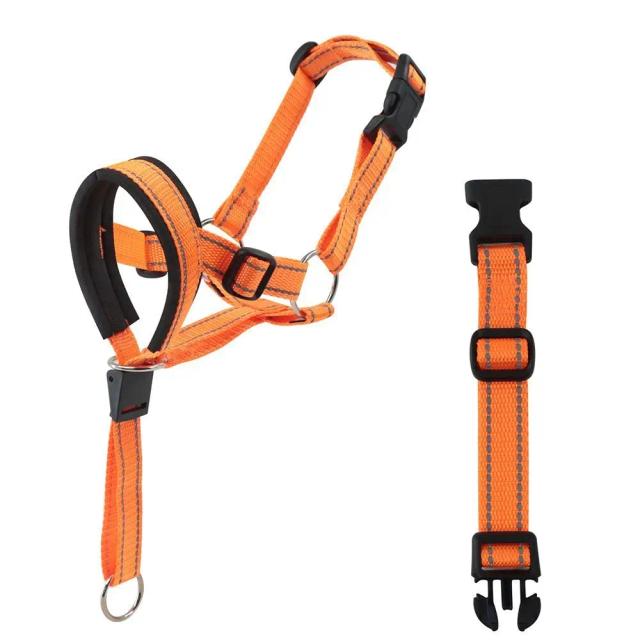 Focinho Ajustável para Cães: Conjunto Respirável em Nylon com Tiras Reflexivas e Anti-Latido