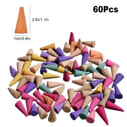 Cones de incenso perfumados para meditação, fragrância para alívio da ansiedade, aromas naturais, relaxamento, 60pcs - Image 6