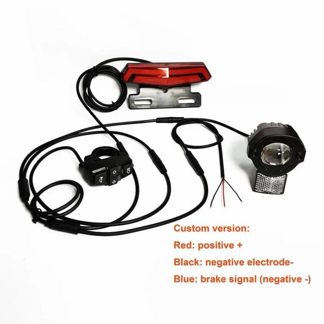 Conjunto Impermeável de Farol e Luz Traseira para E-Bike Bafang BBS01 e BBS02
