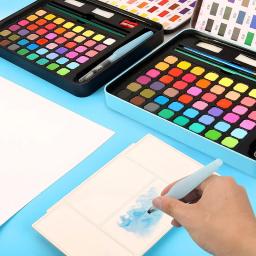 Artista Aquarela Paint Set, cores sortidas profissionais, suprimentos de arte, grande kit de viagem para iniciantes artistas adultos e crianças - Image 6