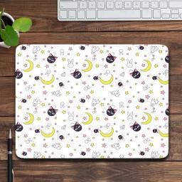 Kawaii Gato Preto Mouse Pad, Pequeno, Anime, Marinheiro, Lua, Computador, Acessórios de Escritório, Esteira de Mesa, Mause Pad, Decoração - Image 2