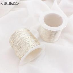 Fio de Cobre para Fazer Jóias DIY, Materiais Frisados, Banhado a Ouro, Latão, Acessórios Suprimentos, 7 Tipos de Tamanho, Prata, 14K - Image 3