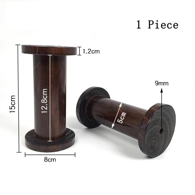 Carretéis de Madeira Vintage de 15cm para Costura - Acessórios Naturais de DIY em Grande Tamanho