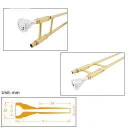 Liga De Cobre Alto Trombone Bocal, Shank Pequeno Trompete, Instrumento De Música, Tenor Acessórios, 12C - Image 6