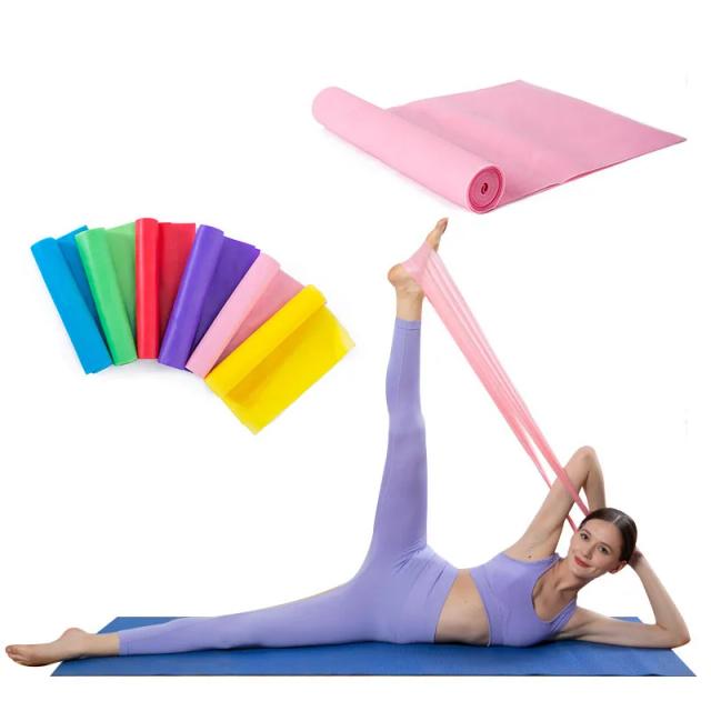 Faixa de Resistência de Borracha Natural para Exercícios em Casa e na Academia - Ideal para Yoga, Pilates e Estiramento, 1.5m