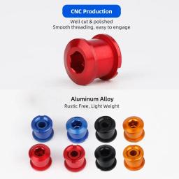 5 peças parafusos de pedaleira de bicicleta 6.5/8.5mm única corrente dupla parafuso diâmetro da porca externa. peças de bicicleta de estrada mtb de 10 mm - Image 2