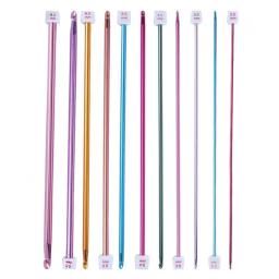 Ganchos De Crochet Tunisinos E Afegãos, Agulhas De Tricô De Alumínio, Gancho Multicolor, Multicolor, 11 Tamanhos, 2 - 8 mm - Image 3