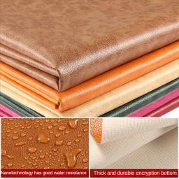 Tecido adesivo a metro para cadeiras, interior do carro, capas de sofá, estofos de costura, couro falso liso, PU, têxtil impermeável, DIY - Image 4