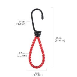 Fivela elástica para barraca de acampamento ao ar livre, 15cm, fivela fixa, com gancho, acessórios do teto - Image 5