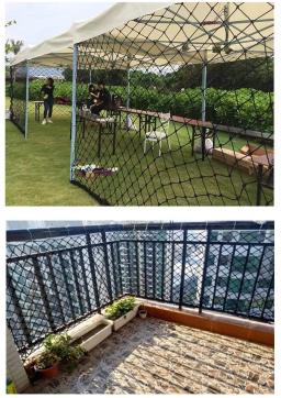 Rede de pássaro preto-redes de jardim resistentes varanda rede de aves cerca de jardim e culturas de proteção malha anti pássaro veado gato cão - Image 5