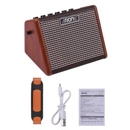 AROMA-Amplificador de guitarra acústica, USB recarregável, alto-falante Bluetooth, 15W, AG-15A - Image 6
