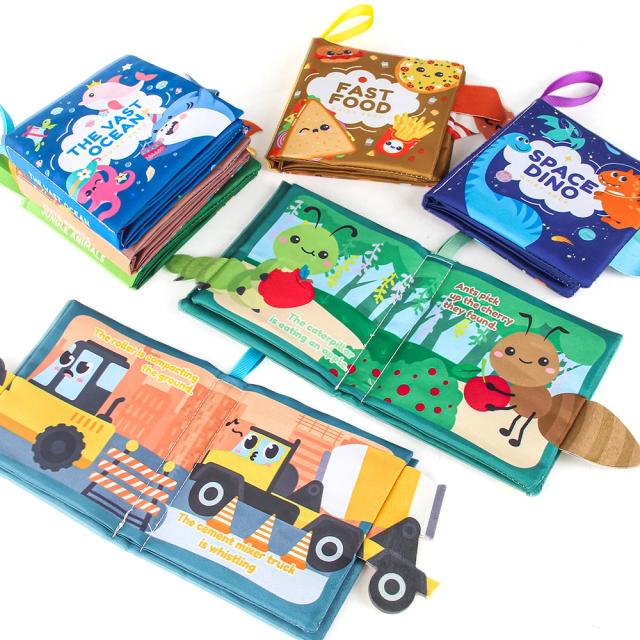 Livro de Pano Sensorial para Bebês - Educação Infantil Interativa