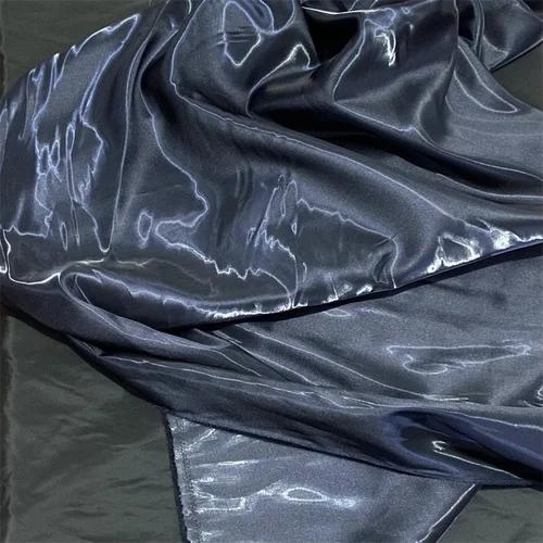 Cetim de Seda Cristal Branco para Vestuário: Tecido Brilhante de Fibra Química para Vestidos, Camisas e Calças por Metro
