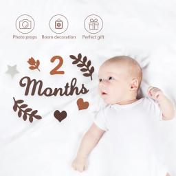 Feltro Prop Fotografia para recém-nascidos, Adereços Fotografia para o bebê, Tiro Prop, Decoração do quarto, Milestone Acessórios, 0-12 meses - Image 3