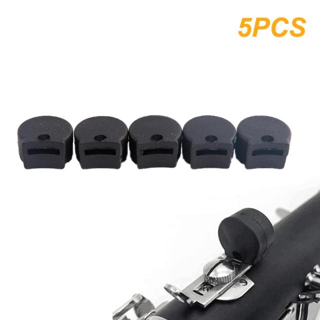 Clarinete Ergonômico Ajustável com Resto para Polegar em Borracha Preta - Acessório Ideal para Instrumentos de Latão