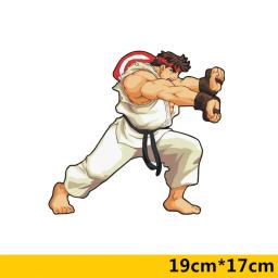 Adesivos de carro para Street Arcade Game, Ryu Ken Masters, Decalques criativos engraçados, Covers Scratches, Auto Tuning Styling, 19cm x 17cm - Image 4